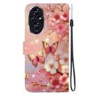 For Honor 200 Crystal Texture Colored Drawing Leather Phone Case(Lantern Butterflies) - 3