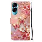 For Honor 90 Lite Crystal Texture Colored Drawing Leather Phone Case(Lantern Butterflies) - 3