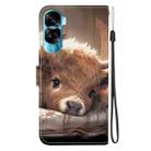 For Honor 90 Lite Crystal Texture Colored Drawing Leather Phone Case(Calf) - 3