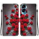 For Honor 90 Lite Crystal Texture Colored Drawing Leather Phone Case(Red Roses) - 1