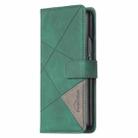 For Samsung Galaxy Z Fold7 Magnetic Buckle Rhombus Texture Leather Phone Case(Green) - 2