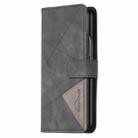 For Samsung Galaxy Z Fold6 Magnetic Buckle Rhombus Texture Leather Phone Case(Black) - 2