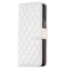 For Samsung Galaxy Z Fold6 Diamond Lattice Wallet Flip Leather Phone Case(White) - 2