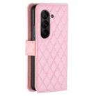 For Samsung Galaxy Z Fold6 Diamond Lattice Wallet Flip Leather Phone Case(Pink) - 3