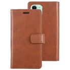 For iPhone 12 mini GOOSPERY MANSOOR Crazy Horse Texture Horizontal Flip Leather Case with Holder & Card Slots & Wallet(Brown) - 1