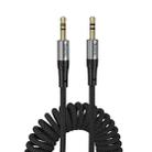 hoco UPA33 Nuevo 3.5mm Spring AUX Audio Cable, Length: 1.5m(Black) - 1
