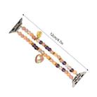 For Apple Watch 42mm / 41mm / 40mm / 38mm Cat Eyes Stone Beads Bracelet Watch Band(Heart Yellow) - 3