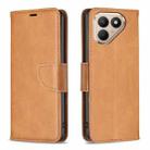 For Tecno Pova 7 Ultra 5G Lambskin Texture Pure Color Flip Leather Phone Case(Yellow) - 1