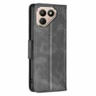 For Tecno Pova 7 Ultra 5G Lambskin Texture Pure Color Flip Leather Phone Case(Black) - 3