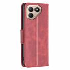 For Tecno Pova 7 Ultra 5G Lambskin Texture Pure Color Flip Leather Phone Case(Red) - 3