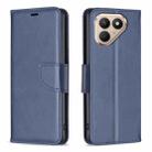 For Tecno Pova 7 Ultra 5G Lambskin Texture Pure Color Flip Leather Phone Case(Blue) - 1