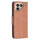 For Tecno Pova 7 Ultra 5G Lambskin Texture Pure Color Flip Leather Phone Case(Brown) - 3