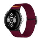 For Google Pixel Watch / Watch2 / Watch3 41mm xDfind Elastic Nylon Watch Band(Wine Red) - 1