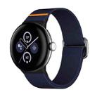 For Google Pixel Watch / Watch2 / Watch3 41mm xDfind Elastic Nylon Watch Band(Dark Blue) - 1