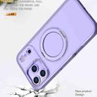 For iPhone 17 Pro Max kalebol MagSafe Metal Ring Holder Phone Case(Light Purple) - 3