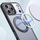 For iPhone 17 Pro Max kalebol MagSafe Metal Ring Holder Phone Case(Black) - 2