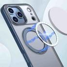 For iPhone 17 Pro Max kalebol MagSafe Metal Ring Holder Phone Case(Blue) - 2