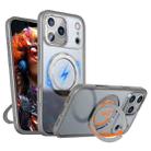 For iPhone 17 Pro Max kalebol MagSafe Metal Ring Holder Phone Case(Titanium Gray) - 1
