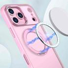 For iPhone 17 Pro Max kalebol MagSafe Metal Ring Holder Phone Case(Pink) - 2