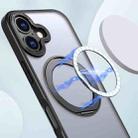 For iPhone 17 kalebol MagSafe Metal Ring Holder Phone Case(Black) - 2