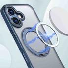For iPhone 17 kalebol MagSafe Metal Ring Holder Phone Case(Blue) - 2