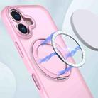 For iPhone 17 kalebol MagSafe Metal Ring Holder Phone Case(Pink) - 2