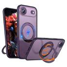 For iPhone 17 Air kalebol MagSafe Metal Ring Holder Phone Case(Dark Purple) - 1