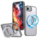 For iPhone 16e kalebol MagSafe Metal Ring Holder Phone Case(Titanium Gray) - 1