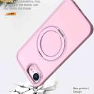 For iPhone 16e kalebol MagSafe Metal Ring Holder Phone Case(Pink) - 3