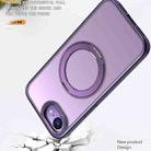 For iPhone 16e kalebol MagSafe Metal Ring Holder Phone Case(Dark Purple) - 3