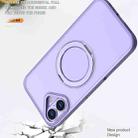 For iPhone 16 kalebol MagSafe Metal Ring Holder Phone Case(Light Purple) - 3