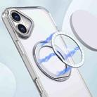For iPhone 16 kalebol MagSafe Metal Ring Holder Phone Case(Transparent) - 2