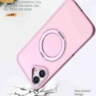 For iPhone 16 kalebol MagSafe Metal Ring Holder Phone Case(Pink) - 3