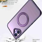 For iPhone 16 kalebol MagSafe Metal Ring Holder Phone Case(Dark Purple) - 3