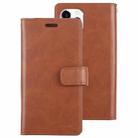 For iPhone 12 / 12 Pro GOOSPERY MANSOOR Crazy Horse Texture Horizontal Flip Leather Case with Holder & Card Slots & Wallet(Brown) - 1