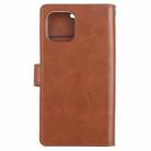 For iPhone 12 / 12 Pro GOOSPERY MANSOOR Crazy Horse Texture Horizontal Flip Leather Case with Holder & Card Slots & Wallet(Brown) - 3