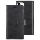 For iPhone 12 / 12 Pro GOOSPERY MANSOOR Crazy Horse Texture Horizontal Flip Leather Case with Holder & Card Slots & Wallet(Black) - 1