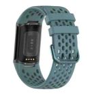 For Fitbit Charge 6 / 5 xDfind Hole Style Breathable Silicone Watch Band(Official Blue) - 2