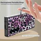 For Samsung Galaxy Z Fold6 VIETAO Leopard Print Metal Ring Leather Phone Case(Purple) - 3
