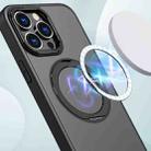 For iPhone 14 Pro Max kalebol MagSafe Metal Ring Holder Phone Case(Black) - 2