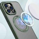 For iPhone 14 Pro Max kalebol MagSafe Metal Ring Holder Phone Case(Green) - 2