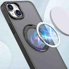 For iPhone 15 Plus kalebol MagSafe Metal Ring Holder Phone Case(Black) - 2