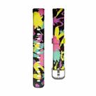 xDfind Silver Buckle Painting Silicone Watch Band For Fitbit Luxe, Size:S(Colorful) - 2
