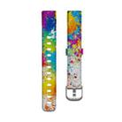 xDfind Silver Buckle Painting Silicone Watch Band For Fitbit Luxe, Size:S(Painting) - 2