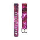 xDfind Silver Buckle Painting Silicone Watch Band For Fitbit Luxe, Size:S(Galaxy) - 2