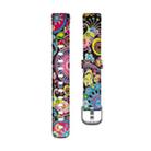 xDfind Silver Buckle Painting Silicone Watch Band For Fitbit Luxe, Size:L(Peacock) - 2