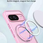 For Google Pixel 9 kalebol MagSafe Metal Ring Holder Phone Case(Pink) - 2