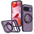 For Google Pixel 9 kalebol MagSafe Metal Ring Holder Phone Case(Dark Purple) - 1