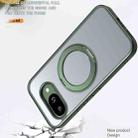 For Google Pixel 9a kalebol MagSafe Metal Ring Holder Phone Case(Green) - 3