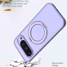 For Google Pixel 9 Pro kalebol MagSafe Metal Ring Holder Phone Case(Light Purple) - 3